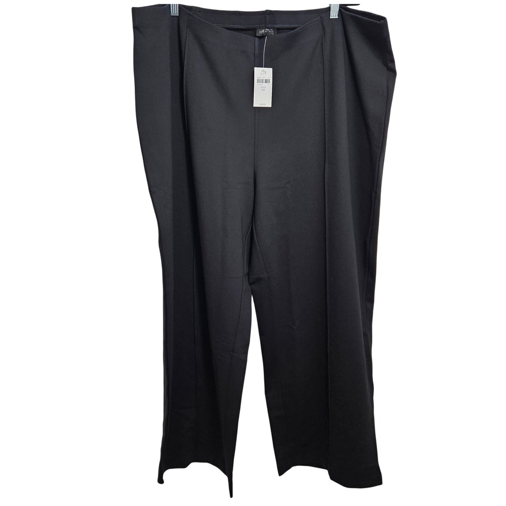 J. Jill Wearever NWT Wide Leg High Rise Ponte Knit Pants 4X Black